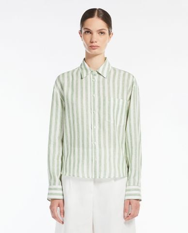  WEEKEND MAX MARA - Áo sơ mi nữ tay dài kẻ sọc Nolana 