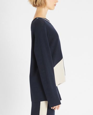  WEEKEND MAX MARA - Áo kiểu nữ cổ thuyền tay dài hiện đại 