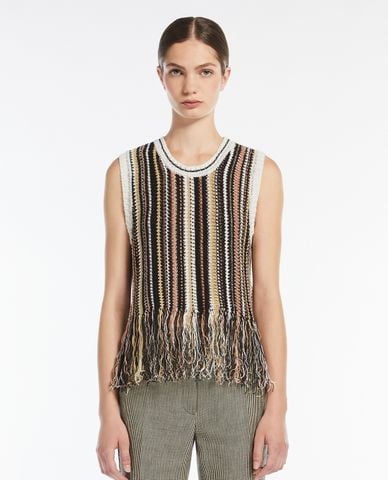  WEEKEND MAX MARA - Áo sát nách cổ tròn hiện đại Navetta 