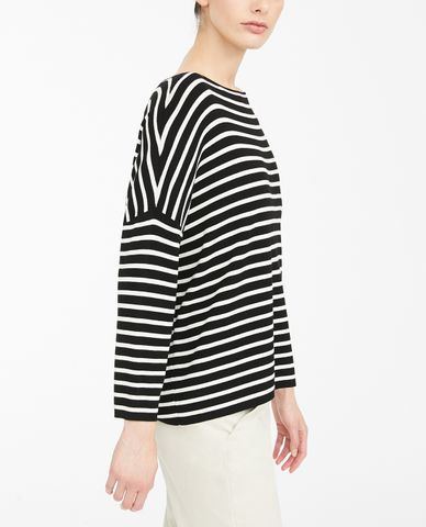  WEEKEND MAX MARA - Áo len nữ cổ thuyền dài tay sọc ngang hiện đại 