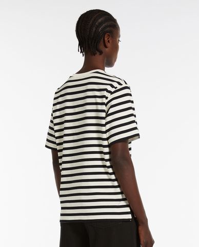  WEEKEND MAX MARA - Áo thun cổ tròn tay ngắn phối hình logo thêu Deodara 