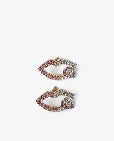  CECI - Khuyên tai nữ xỏ lỗ hình đôi môi đính đá độc đáo 