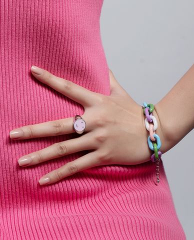  CECI - Nhẫn nữ mặt tròn màu sắc độc đáo 