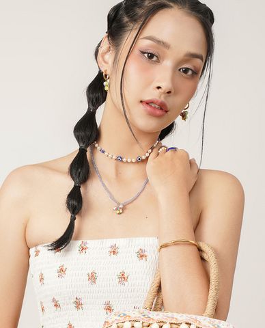  CECI - Vòng cổ nữ chuỗi hạt mặt hình bướm nhỏ 