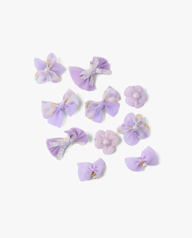  CECI - Set 10 kẹp tóc màu tím dễ thương 