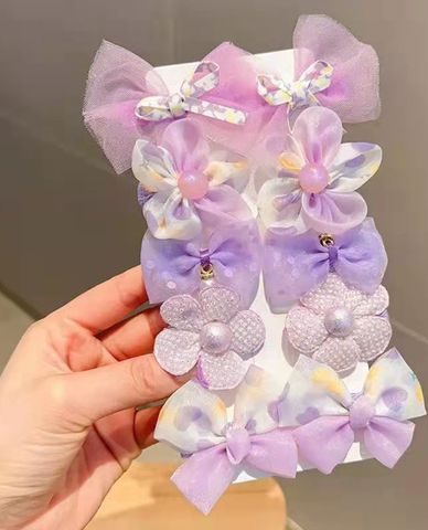  CECI - Set 10 kẹp tóc màu tím dễ thương 