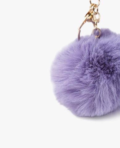  CECI - Móc khóa nữ hình cục bông tròn đơn giản 