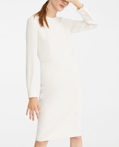  Max Mara - Đầm midi cổ tròn tay dài phom bút chì thanh lịch 