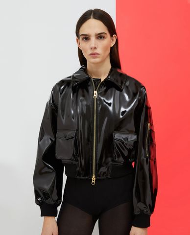  MAX&Co. - Áo khoác da nữ cổ bẻ Izumi 