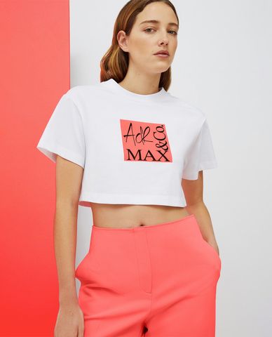 MAX&Co. - Áo croptop nữ cổ tròn tay ngắn Miki 