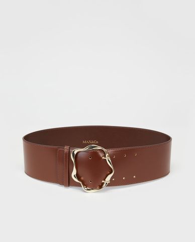  MAX&Co. - Thắt lưng nữ bản rộng mặt khóa tròn 3D Buckle 