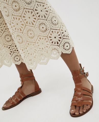  MAX&Co. - Giày sandals nữ đế bệt quai ngang Palm 