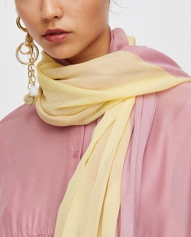  MAX&Co. - Khăn choàng nữ chữ nhật phối màu thời trang 