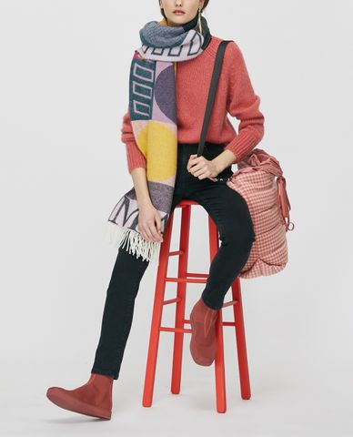  MAX&Co. - Khăn choàng nữ tua rua Jacquard Plaid 