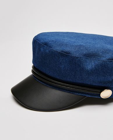  MAX&Co. - Nón beret nữ cổ điển Denim Baker Boy 