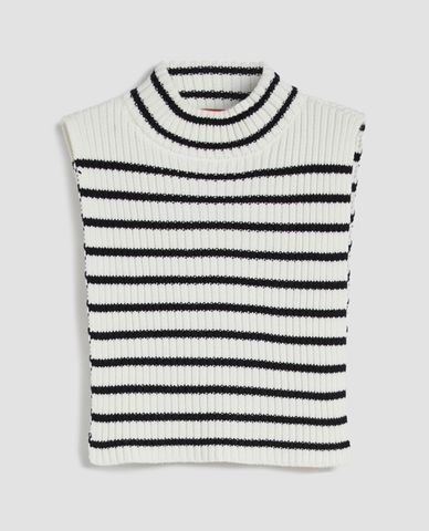  MAX&Co. - Khăn choàng nữ giả áo kẻ sọc Rib Knit Cagoule 