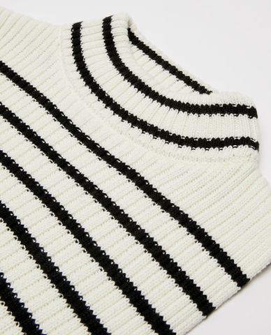  MAX&Co. - Khăn choàng nữ giả áo kẻ sọc Rib Knit Cagoule 