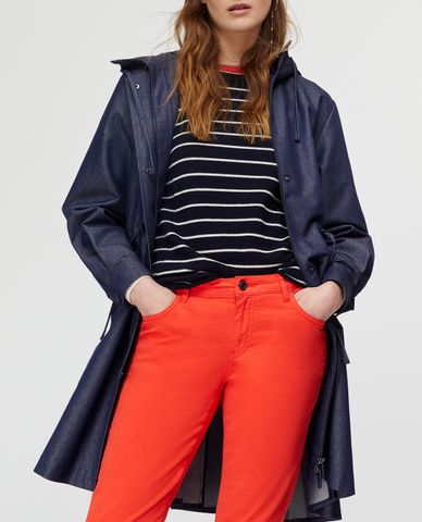  MAX&Co. - Áo khoác kiểu nữ Pleated Denim Hooded 