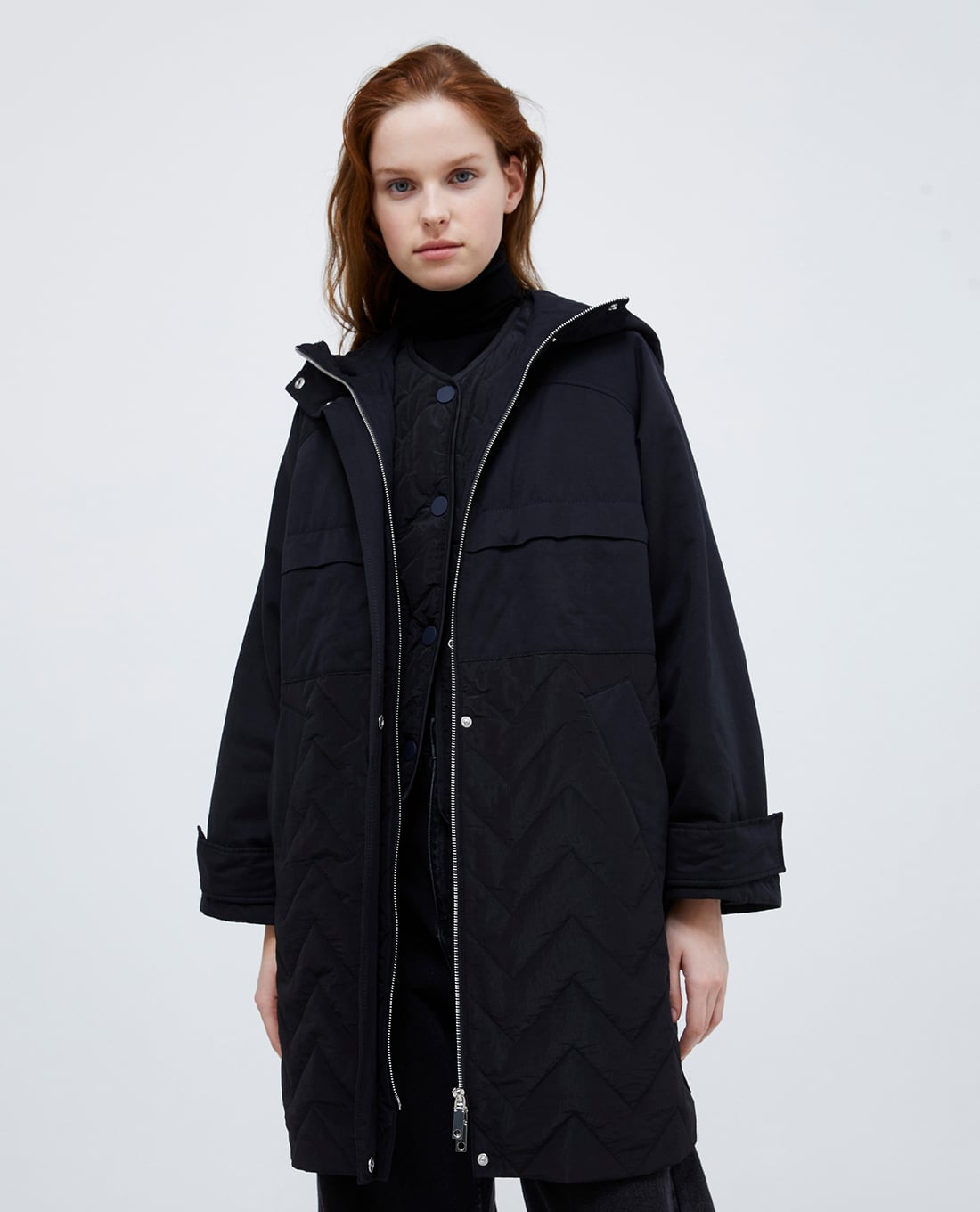 MAX&Co. - Set áo khoác phối mũ dáng dài và áo gile Ken