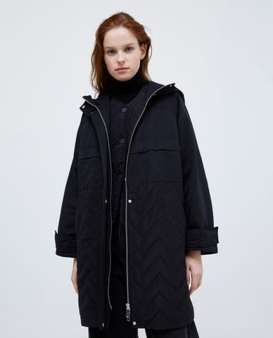  MAX&Co. - Set áo khoác phối mũ dáng dài và áo gile Ken 