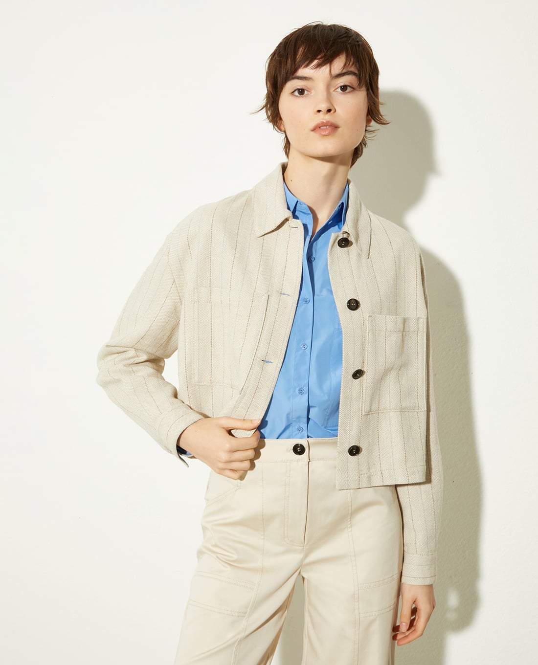 MAX&Co. - Áo khoác sơ mi nữ phom croptop Bologna