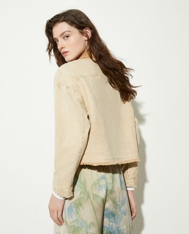  MAX&Co. - Áo khoác croptop nữ cổ bẻ tay dài Stante 