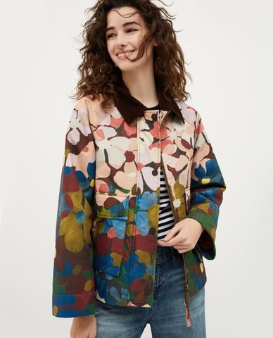  MAX&Co. - Áo khoác một hàng nút phối hoạ tiết hoa Letizia 