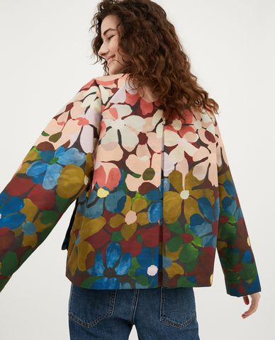  MAX&Co. - Áo khoác một hàng nút phối hoạ tiết hoa Letizia 