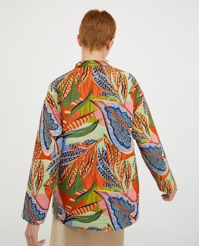  MAX&Co. - Áo khoác sơ mi cổ tròn tay dài hoạ tiết Tema 