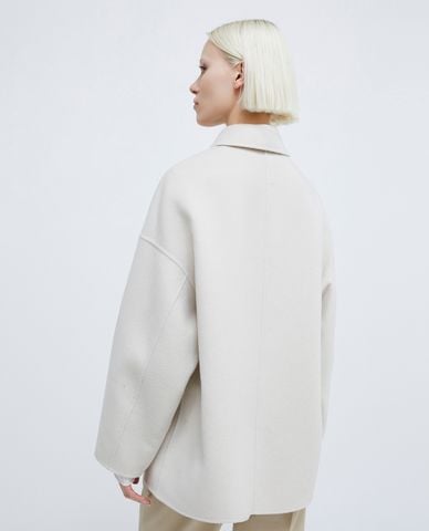  MAX&Co. - Áo khoác dạ lông cừu nữ cổ bẻ phom suông Predazzo 