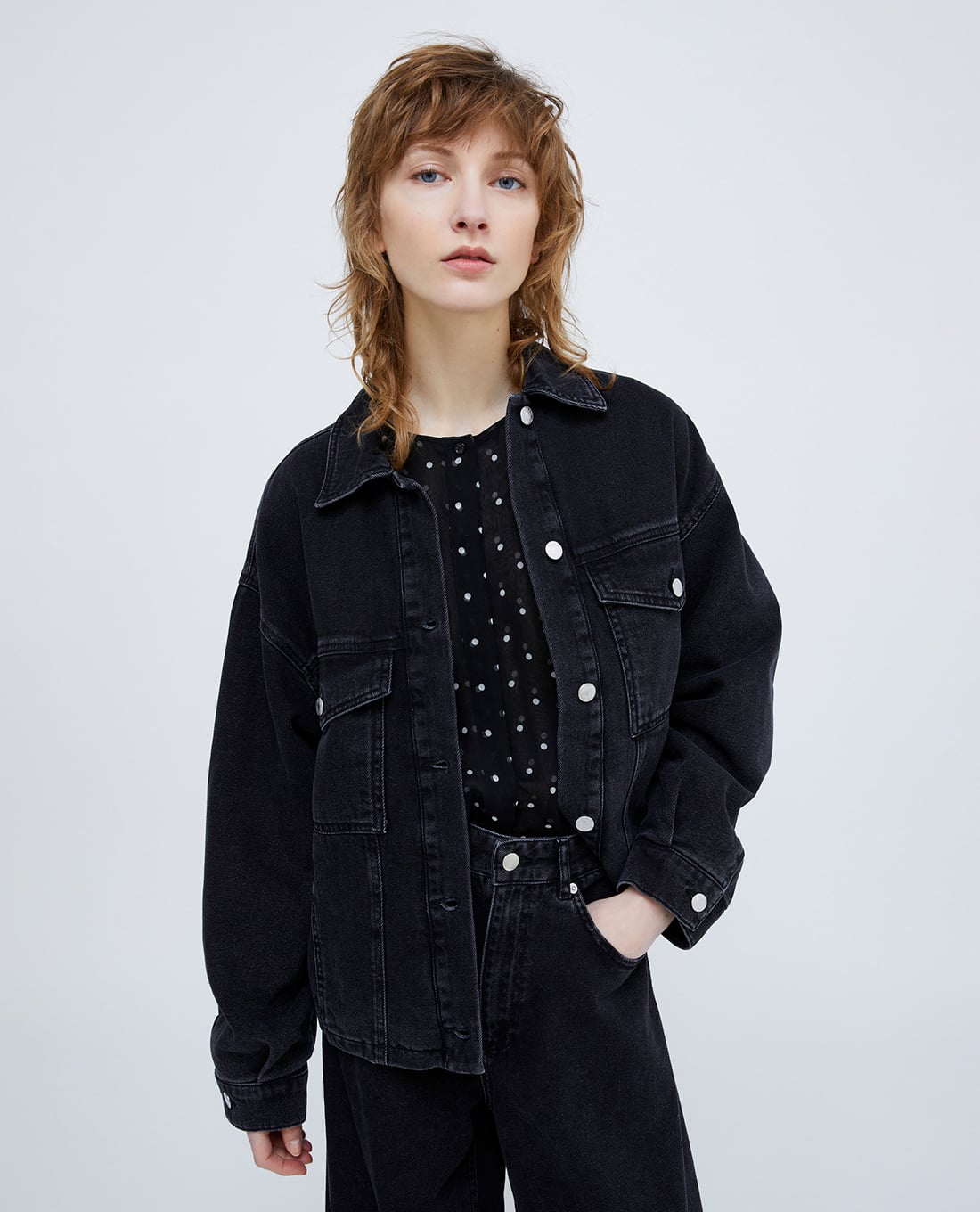 MAX&Co. - Áo khoác denim nữ cổ bẻ tay dài Idrici