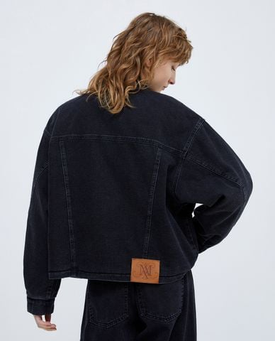  MAX&Co. - Áo khoác denim nữ cổ bẻ tay dài Idrici 