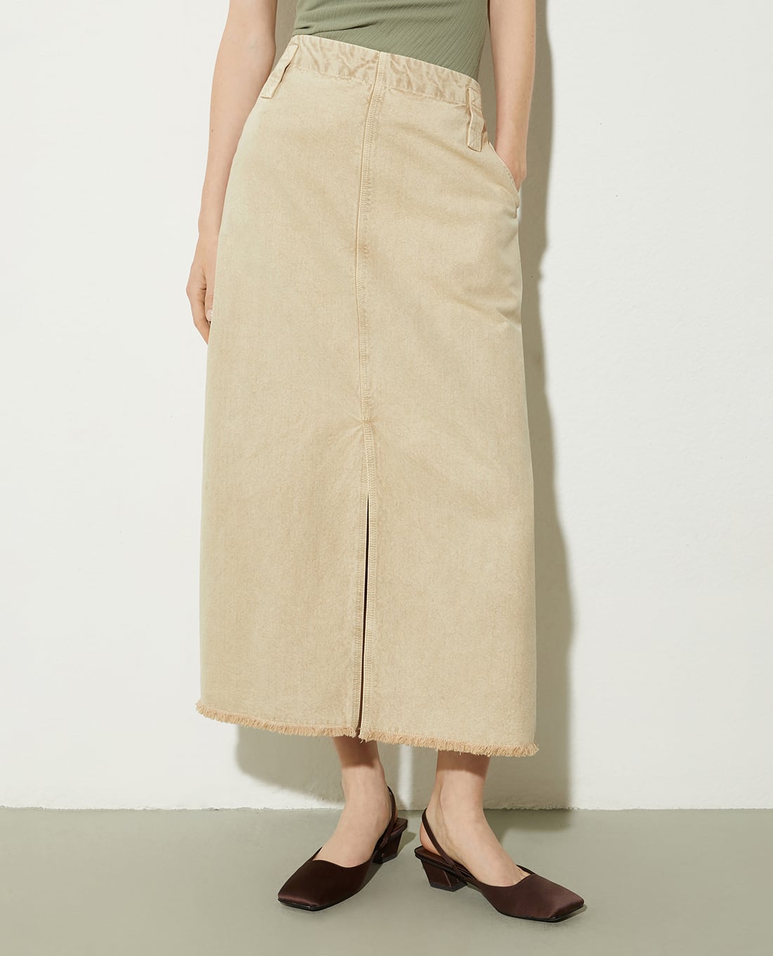 MAX&Co. - Chân váy chữ A midi xẻ tà Estasi