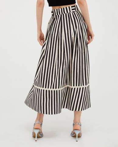  MAX&Co. - Chân váy xếp tầng midi xẻ tà phối sọc Roll 