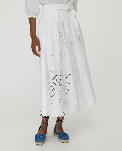  MAX&Co. - Chân váy midi phối thắt lưng St Gallen Embroidered Cotton 