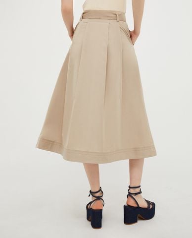  MAX&Co. - Chân váy xếp li midi phối nút kèm thắt lưng Agiato 