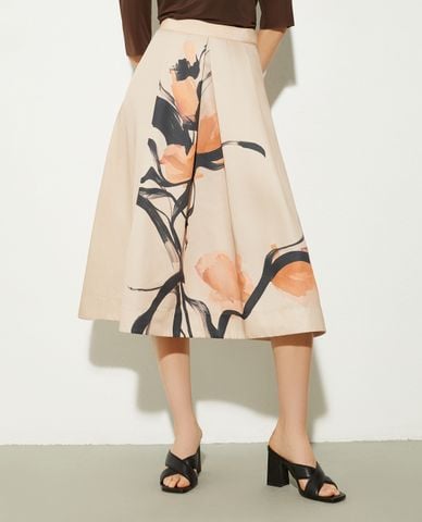  MAX&Co. - Chân váy chữ A midi dáng xòe họa tiết Risata 