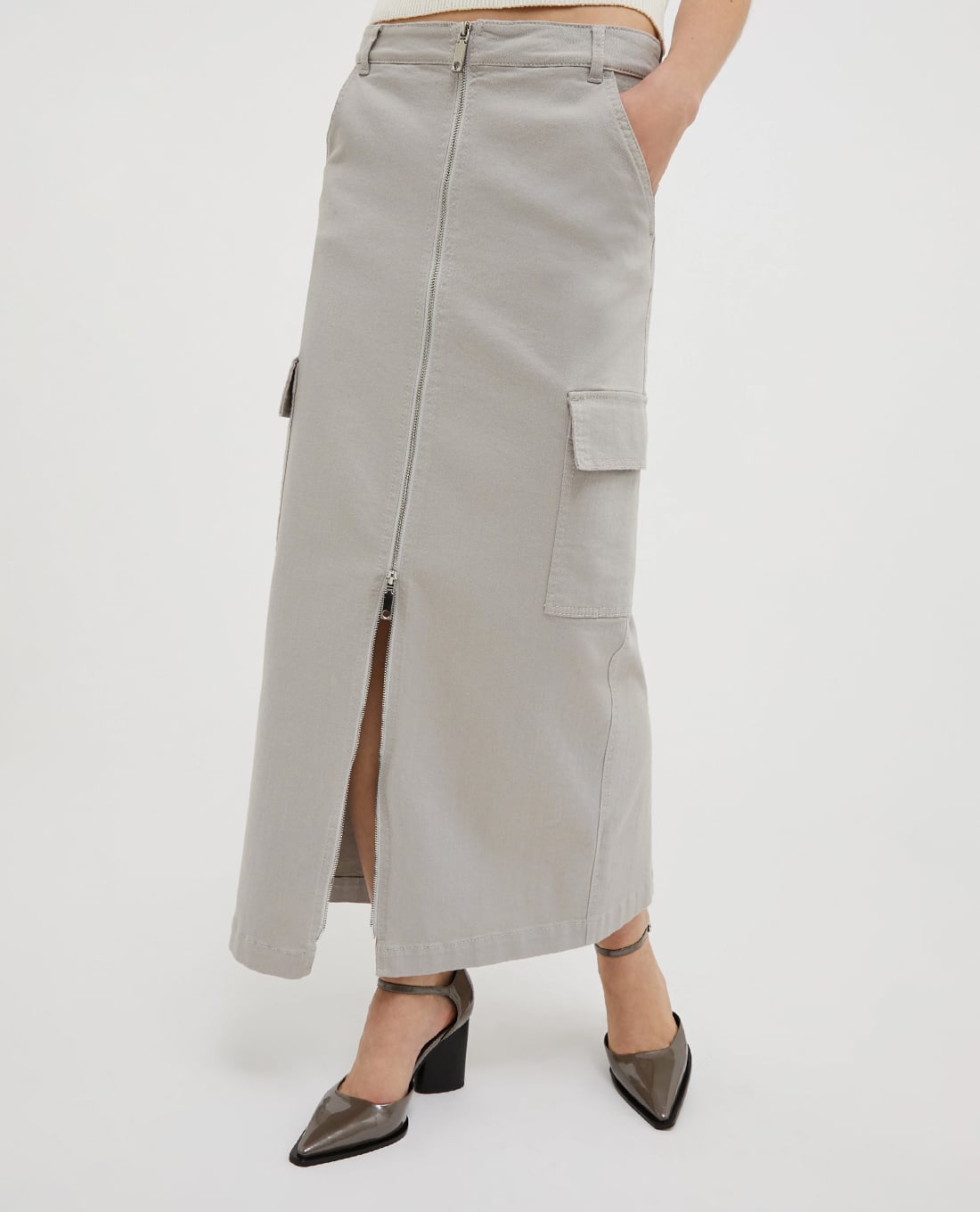 MAX&Co. - Chân váy bút chì midi phối khoá kéo Bologna