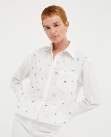  MAX&Co. - Áo sơ mi cổ bẻ tay dài đính đá Sorriso 