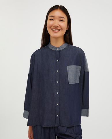  MAX&Co. - Áo sơ mi nữ cổ tròn tay dài Viso 