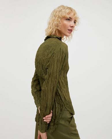  MAX&Co. - Áo sơ mi cổ V tay dài phối bèo nhún Bernard 