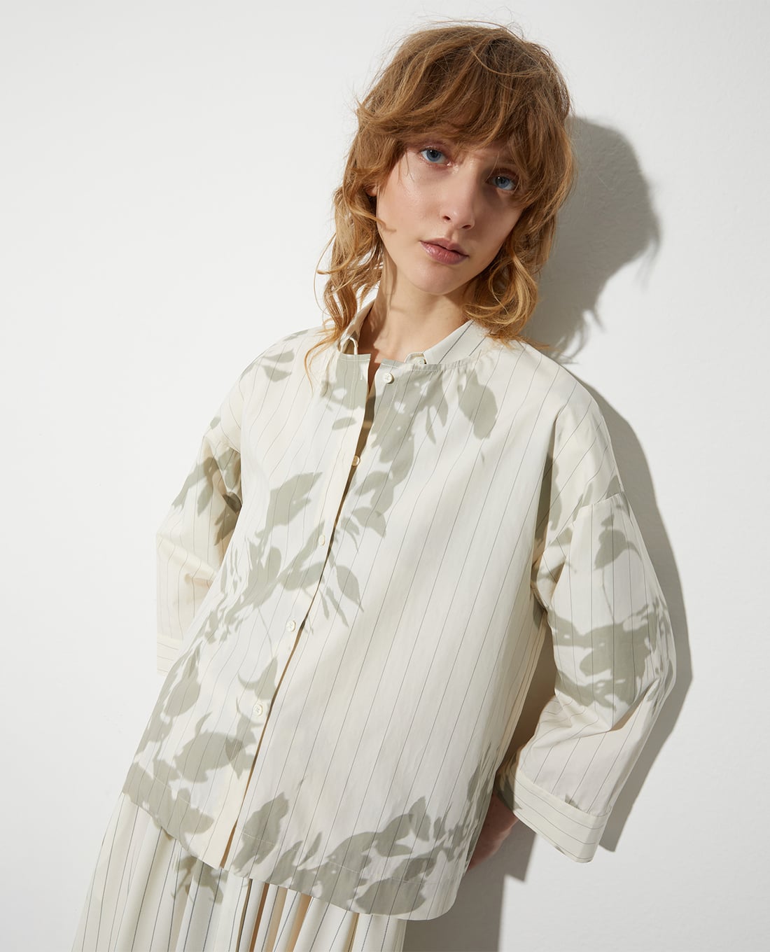 MAX&Co. - Áo sơ mi nữ cổ tròn tay dài Murge