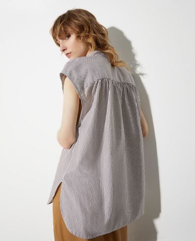  MAX&Co. - Áo sơ mi nữ cổ trụ sát nách Angolo 