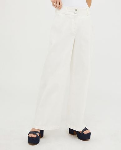  MAX&Co. - Quần ống rộng lưng cao phối nút Master 