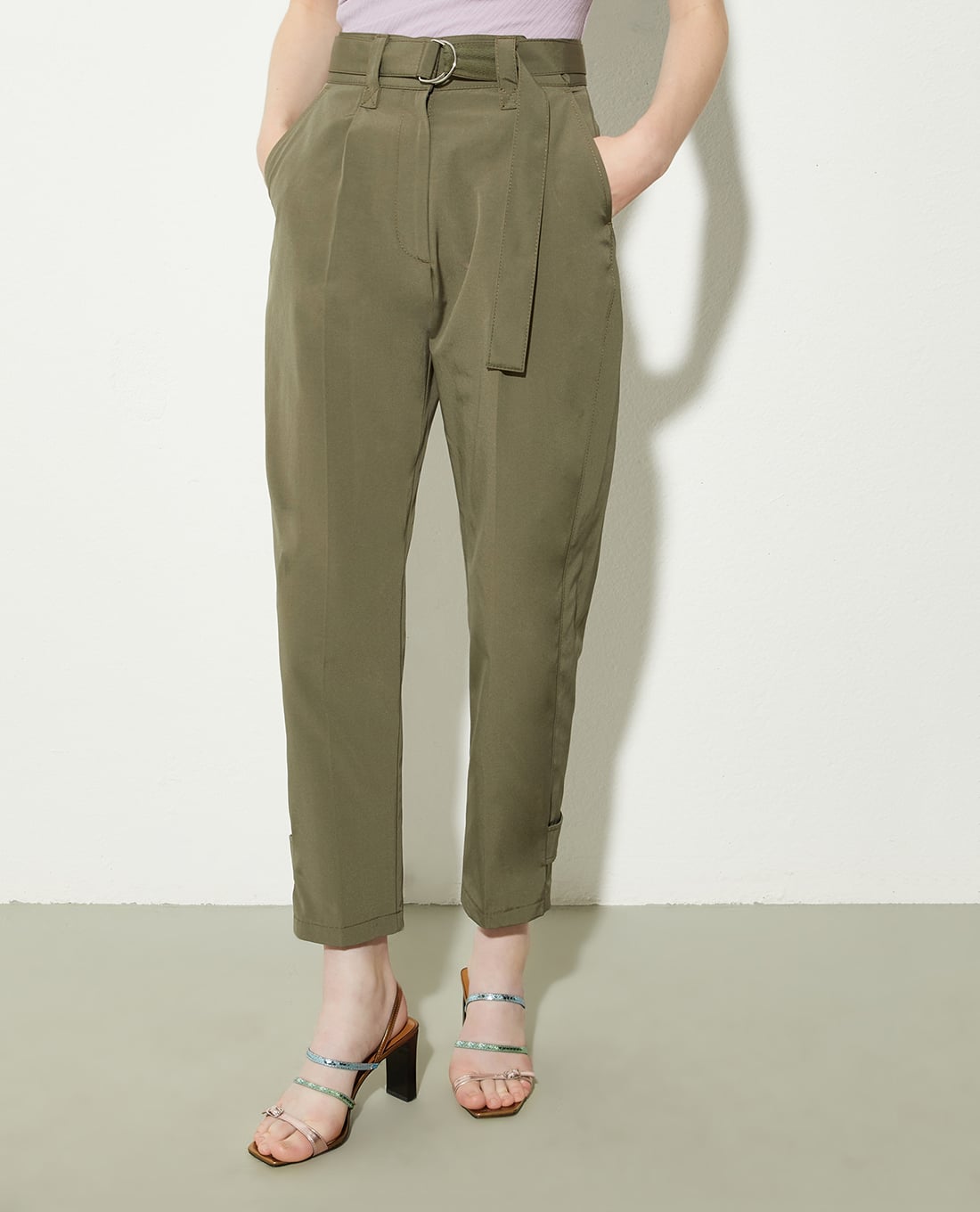 MAX&Co. - Quần nữ ống đứng phối thắt lưng Pistoia