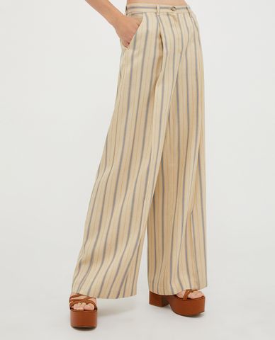  MAX&Co. - Quần ống rộng phối kẻ sọc Lillo 