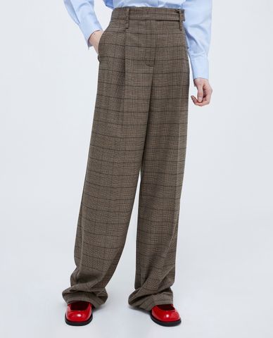  MAX&Co. - Quần nữ ống rộng cạp cao kẻ sọc Indice 