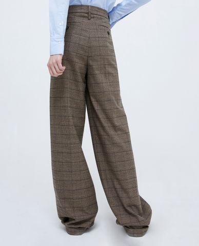  MAX&Co. - Quần nữ ống rộng cạp cao kẻ sọc Indice 