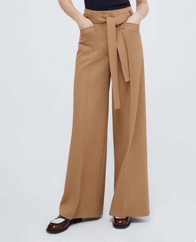  MAX&Co. - Quần nữ ống rộng lưng cao phối thắt lưng Von 