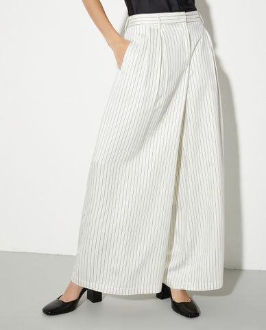  MAX&Co. - Quần nữ ống rộng kẻ sọc Bertone 